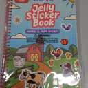 Reusable Jelly Sticker Book - Farm, 7 Scenes - 50 Thick Washable Stickers for Toddlers & Kids: Easter Basket Stuffers, Gift Ideas for Ages 3-5 Years Old - Toddler Stickers Travel Activity Toy 2-4 1-3
