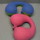 COOLBEBE Kids Travel Neck Pillow for Airplane, 2PCS Toddler Neck Pillow for Traving, Comfortably Headrest Pillow for Car & Airplane (Bluish Green & Pinkish Purple)