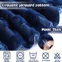 Civaner 4th of July Patriotic Tree Skirt 36 Inch 250th Anniversary Blue Stars Soft Plush Faux Fur Jacquard Summer Trees Skirts for Independence Memorial Day Xmas Trees Holiday Decoration