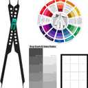 Dianelhall 10" Proportional Divider Color Wheel for Artists Viewfinder Gray Scale Value Finder Artist Value Locator Pocket Drawing Supplies Drafting Tools Kit
