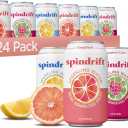 Spindrift Sparkling Water, Core 3 Flavor Variety Pack, Made with Real Squeezed Fruit, 12 Fl Oz Cans, Pack of 24 EXP: 08/25/2026