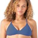 Roxy Women's Bikini Top  UPF 50+, Quick-Dry, Removable Pads, Swimsuit Top, Surf & Beachwear (Medium, Dutch Blue)