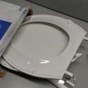 White Plastic Round Closed Front Toilet Seat by BEMIS