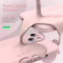 2 x HATOSHI for iPhone 13 Case, Liquid Silicone Upgraded [Camera Protection] with [2 Screen Protectors], Soft Anti-Scratch Microfiber Lining Shockproof Phone Case for iPhone 13 6.1 inch, Chalk Pink