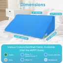 Bed Wedge Pillow For Sleeping Seniors Post Surgery Incline Pillow Bedsore Pressure Relief Cushions For Butt Lifting Patient Turning Triangle Foam Wedges For Bed Positioning Body Back Support (Blue)