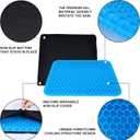 Yimiyaa Gel Seat Cushion, Double Thick Egg Gel Cushion for Pressure Pain Relief, Breathable Wheelchair Cushion Chair Pads for Car Seat Office Chair Blue