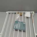 Babelio Baby Gate for Stairs, Kitchen & Doorways, 26-43" W 28" H No Bottom Bar| Easy Installation| One-Handed Operation| Auto-Close| Hardware Mount (Drill Needed) Safety Dog/Pet Gate Indoor (White)