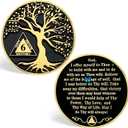 6 Year Sobriety Coins, Tree of Life 6 Year AA Medallions - AA Sobriety Chips Recovery Coins Sober Tokens for Alcoholics Anonymous Recovery Sober Gifts for Men Women