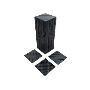 12 in. x 12 in. Gray Square Waterproof Plastic Interlocking Deck Tiles for Poolside Balcony Backyard (Set of 44 Tiles) JTL-LQW2-0115