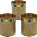 Fun Express Set of 12 Pieces Knight Party Mugs with Jewel Rim, Holds 8 oz, BPA Free Plastic, Royal and Princess Themed Party Supplies, Golden