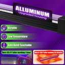 Rechargeable Black Light Bar 2 Packs, Battery Powered Black Lights for Glow Party, Cordless UV Strip Lights with On/Off/Dimma/Flash Switch, for Classroom, Neon,Uranium glass,Paint, Poster,Stage