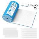 Air Vent Filters Roll, 120" x 12" Cut to Fit Air Filter Material (50+ Filters), MERV 8 Triple Vent Filter for Home Floor, HVAC Furnace Vents, Ceiling, with Adhesive Hook Tape and Installation Tape