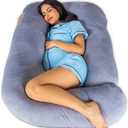 Pharmedoc Pregnancy Pillows, UShape Full Body Pillow Removable Cover Jumbo Size  Gray  Pregnancy Pillows for Sleeping  Body Pillows for Adults, Maternity Pillow and Pregnancy Must Haves