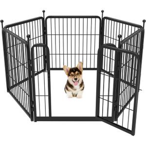 FXW Rollick Dog Playpen for Yard, RV Camping, 24 inch 6 Panels for Puppy and Small DogsPatented