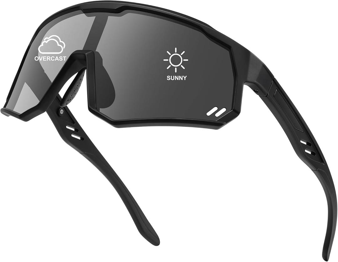 Polarized Sports Sunglasses for Men Women Wrap Around Cycling Running Sun Glasses UV400 Protection