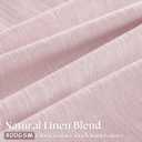 Light Pink Linen Pinch Pleat Curtains 84 Inch Length 2 Panels for Girls Bedroom Nursery Soft Thick Linen Window Drapes Semi Sheer Light Filtering Pleated for Kids Living Room Blush Dusty Pink Decor