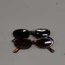 miyya 2025 Polarized Oval Sunglasses with UV Protection - Multiple Trendy Colors & Patterns (Black/Leopard Beige)