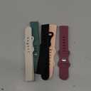5 Pack 18mm Silicone Watch Band Compatible with Garmin Vivoactive 4S/Vivomove 3S/Venu 3S 41mm/Venu 2S/Forerunner 255S/265S, Quick Release Soft Sport Straps for Women Men (Color: Black/Apricot/Smoke Purple/Cactus/Sand Powder)