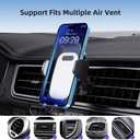 Car Phone Holder Vent, [Super Strong Clamping Force] Universal Phone Holders for Your Car, Universal Automobile Cradle Fit for iPhone Android and All Smartphones, Dark Black.