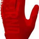 Nxtrnd G1 Youth Football Gloves, Kids Sticky Receiver Gloves (Youth Large, Red)