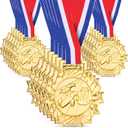 Cunno 15 Pcs Race Car Derby Medals Gifts, Race Car Derby Medals with Neck Ribbons, Metal Trophy Award, Winner Award Prize Gift for Tournaments Match Sports Competition Teams Adult