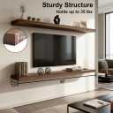 Floating Shelves for Wall,Wall Shelves for Decor Storage,Display Shelving 36 inch Set of 2,Wall Mounted Wood Shelf for Bedroom,Living Room,Bathroom,Kitchen,Brown (2pcs,Brown), 7.8"D x 36"W x 1.73"H