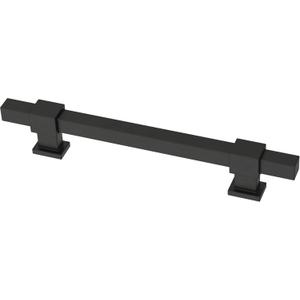 Franklin Brass Adjusta-Pull (5-Pack) Adjustable Drawer Pulls | Fits 1-3/8 to 6-5/16 Inch Hole Centers | Matte Black Cabinet Handles| Square Bar P44368-FB-B