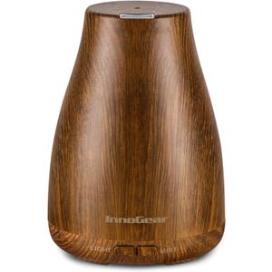 InnoGear Essential Oil Diffuser, Ultrasonic Diffusers for Home Aromatherapy Humidifier for Bedroom Room 7 Colors LED 2 Mist Mode Auto Off, Bronze