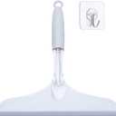 Shower Squeegee for Bathroom Glass Doors and Mirror, 10'' Rubber Window Cleaner Tool, Clear Plastic Water Wiper for Car Windshield Cleaning