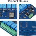 AC/DC Power Supply ESP32 Development Board Programmable Development Board Wireless WiFi 8 Way Channel 5V Relay Module ESP32-WROOM-32E for Arduino