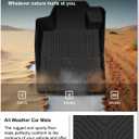 KIWI MASTER Floor Mats for 2019-2026 Nissan Altima, Custom Fit All Weather Car Mats, Heavy Duty TPE Floor Liners, Front & Rear 2 Row, Black  Nissan Altima|2019-2026|Floor Mats