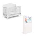 Graco Paris Convertible Crib and Mattress Nursery Essentials Pack, White | GREENGUARD Gold Certified Baby Crib & Crib Mattress, Cribs with Mattress Included, Convertible Crib, Baby Mattresses for Crib