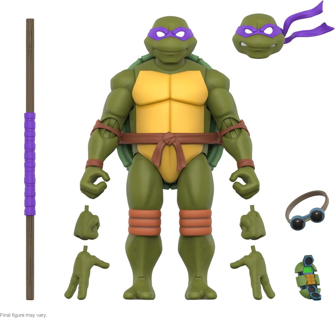 Super7 ULTIMATES! Teenage Mutant Ninja Turtles Donatello - 7" TMNT Action Figure with Accessories Classic Cartoon Collectibles and Retro Toys