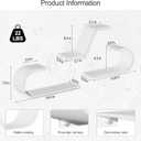 White Floating Shelves Set of 3, White Metal Decor, Unique Mounted Floating Shelf, Modern Long Wall Shelf, Large Wall Shelves for Bedroom, Bathroom, Living Room