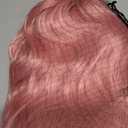 Pink Wig - Long Pink Wavy Wigs for Women Middle Part Pastel Pink 26 inch Natural Curly Synthetic Wig Heat Resistant Fiber Wigs for Daily Party Use