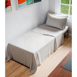 Cot Sheet Set 30 x 75 4 Piece Cot Size Narrow Twin Mattress Sheets Ideal for Camper Bunk, RVs, Bunks, Day Care & Camping - Fits 6 to 10 Mattress, Ultra-Soft, Breathable & Cooling - Light Grey