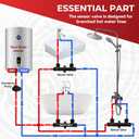 Compatible WP596816(2-Pack) OEM Brass Water Sensor Kit, Includes 4 x 12" Supply Lines, 4 x1/2" FTPto 3/8"MPT Fittings.