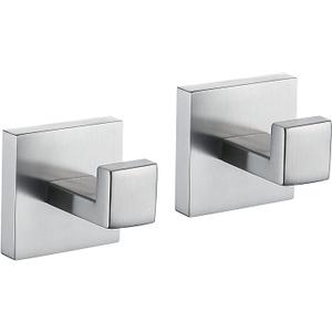 TQKAG Bathroom Towel Hook Coat Brushed Robe Clothes Bath Wall Hooks for Kitchen Garage,Stainless Steel Wall Mounted