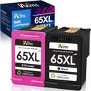 Remanufactured Ink Cartridges Replacement for HP 65XL 65 XL Ink Cartridge for Envy 5055 5052 5058 DeskJet 3755 2652 2655 3722 3723 3752 3758 3730 3720 3700 2622 2655 Printer (1 Black, 1 Color)