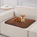 Couch Covers Washable Sofa Armrest Covers 2 Pieces, Anti-Slip Chair Cover for Dogs Washable, Furniture Protector and Pet Blanket for Chair. (Chocolate, 22x26 inch 2pcs)