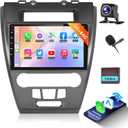 Podofo 2G+64G for 2009-2012 Ford Fusion Mondeo Mustang Android Car Stereo Radio with Wireless Carplay Android Auto 10.1 inch HD IPS Touchscreen Bluetooth WiFi HiFi/16 EQ FM/RDS SWC Backup Camera