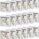 18 Pack Shadow Box Frame Display Case Shadow Box Square Picture Frame for Photos Flower Memorabilia Wedding Bouquets Father Day Graduation Gift Object Tickets Wall and Tabletop(White, 5 x 5 Inch)