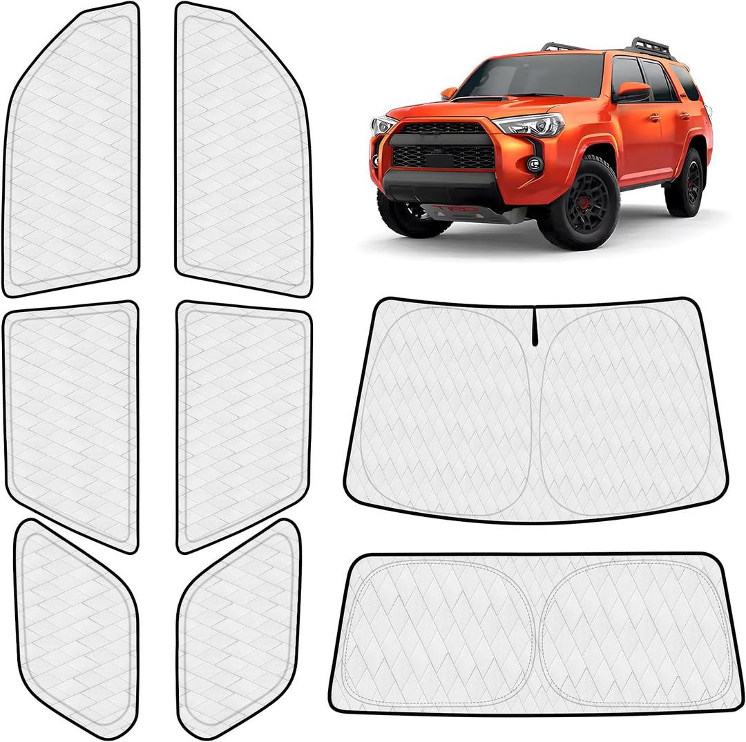 KUST Car Window Shades Custom Fit for Toyota 4Runner Accessories 2010-2024 Car Full Sun Shades for Baby Privacy Sun Glare and UV Protection 8PCS