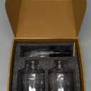 Molimoli Coffee Syrup Dispenser - Glass Bottle w. Pump, 11.8 oz 350 ml, Set of 2, Black Upgraded Pump