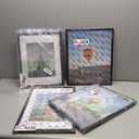 JCJMY 12x15 inch Picture Frame, Horizontal and Vertical Formats for Wall Hanging, 12 x 15 Wall Gallery Poster Photo Frame with Shatter Resistant Plexiglass, Black AND Random 3 Picture. (Pack of 4)