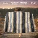 Authentic Large Handwoven Mexican Blanket - Soft Yoga Blankets - Durable Serape - Lightweight Falsa Blanket, Beach, Camping, Picnic, Equestrian Saddle, Outdoor Blankets 70"x50" - Sand