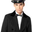 Rubies Black Glitter Mesh Costume Accessory Top Hat for Adults, Men's No Size