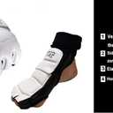 Sparring Set MMA Gloves Hand Foot Protector Taekwondo Sparring Gear for Martial Arts Punch Bag Kickboxing Foot Guards Karate Training Boxing Gloves Foot Gear for Men Women Kids XS-XL (White)