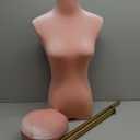 Adult Female Mannequin Dress Form Torso with Base Adjustable Height Detachable Manikin Body Store Display Model for Dress Jewelry Display (Pink, A)
