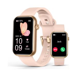 Smart Watch Fitness Tracker (Answer/Make Call), 24/7 Heart Rate Spo2 Blood Pressure Monitor Sleep Tracker, 114 Sports Modes Pedometer Calorie Step Tracker, Waterproof Activity Tracker for Women